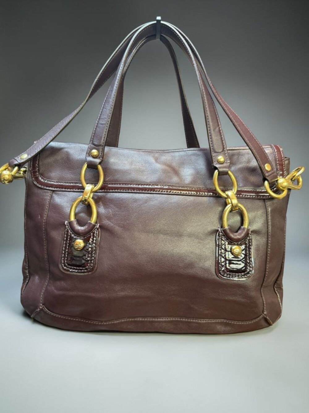 Coach Kristin Ostrich Embossed Leather Spectator Satchel — EUC - Picture 4 of 16